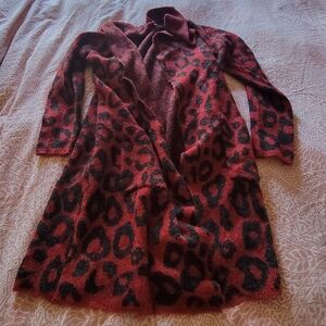 Leopard Print Long Cardigan